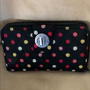 Vera Bradley turn lock wallet